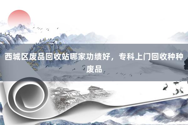 西城区废品回收站哪家功绩好，专科上门回收种种废品